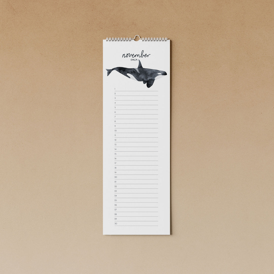 Everlasting Birthday Calendar "Whales" | Túcan y limón