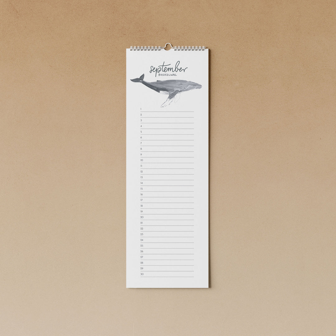 Everlasting Birthday Calendar "Whales" | Túcan y limón