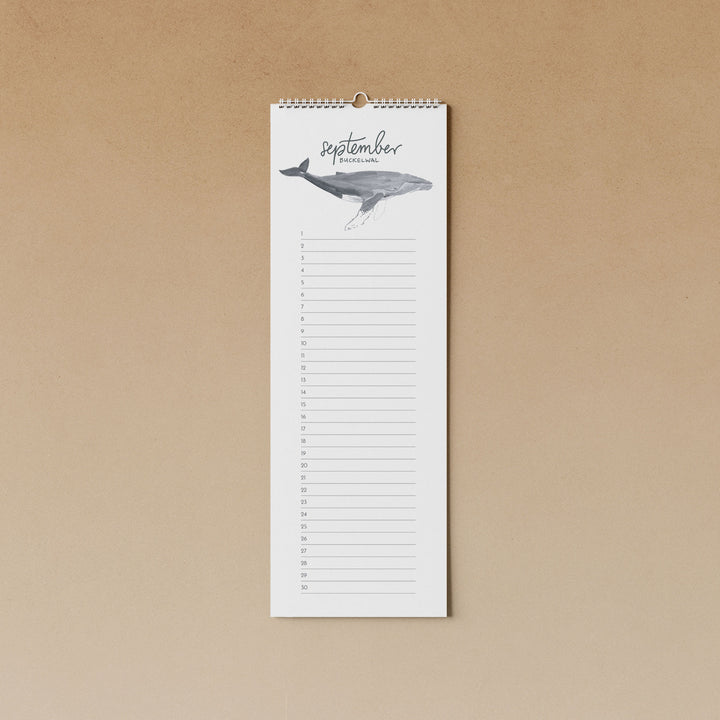 Everlasting Birthday Calendar "Whales" | Túcan y limón