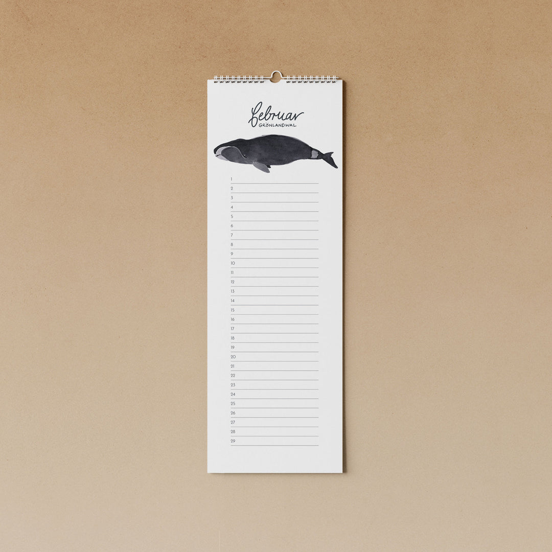 Everlasting Birthday Calendar "Whales" | Túcan y limón