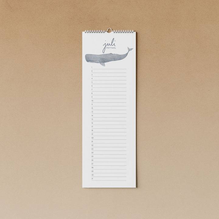 Everlasting Birthday Calendar "Whales" | Túcan y limón