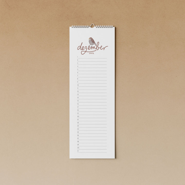 Everlasting birthday calendar "birds" | Túcan y limón