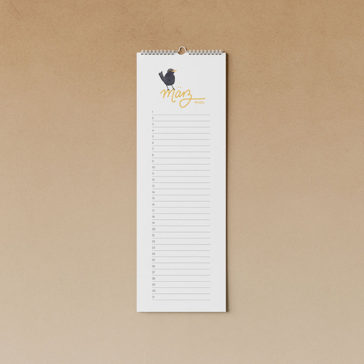 Everlasting birthday calendar "birds" | Túcan y limón