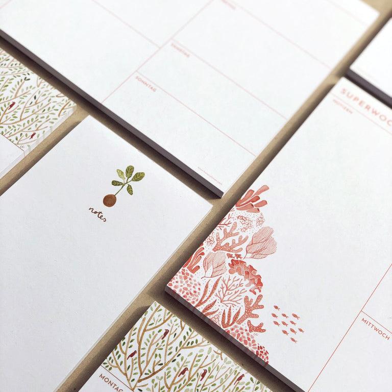 Notepad Week Planner "Superwoche" | Túcan y limón
