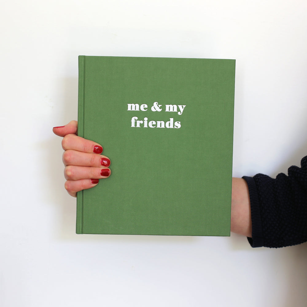 Square green friendship book for adults