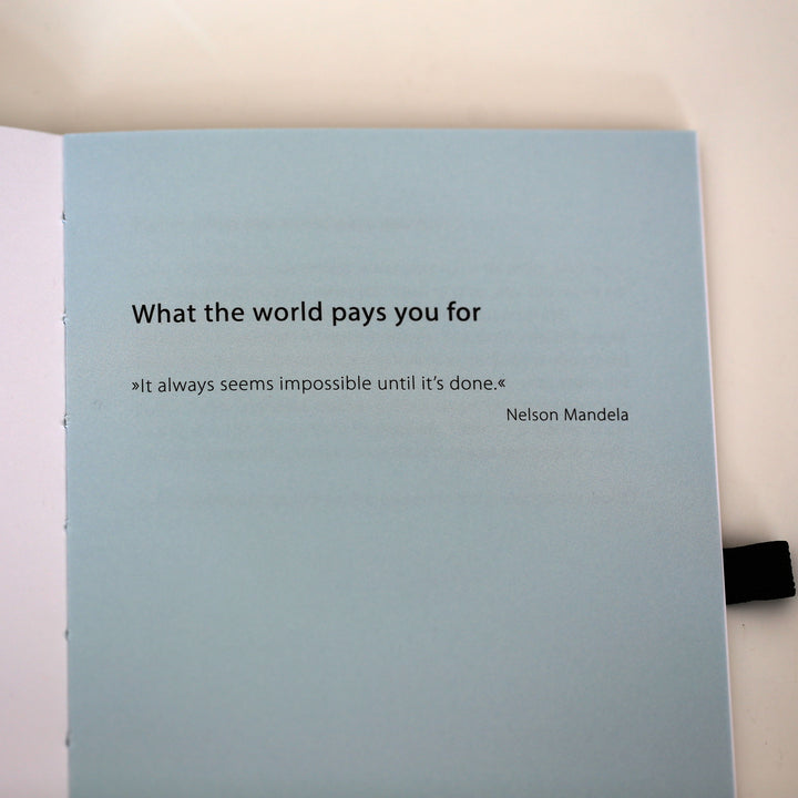 Page from Chapter 3 of 'Ikigai or A Good Life' book displaying Nelson Mandela's quote on perseverance, encouraging readers to reflect on their purpose in life