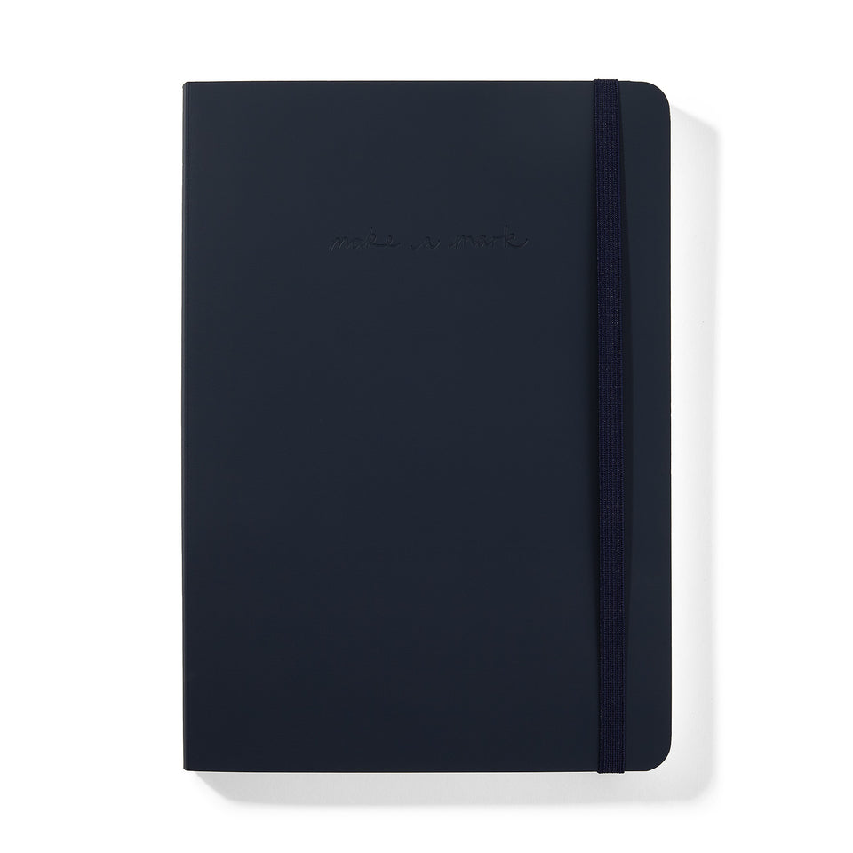 Lined Notebook in Navy Blue/ vent for change