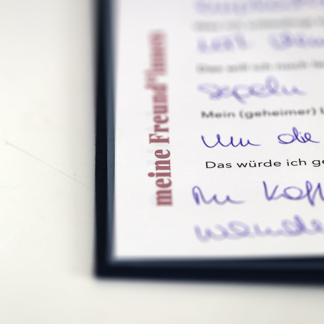 book of friendship zoomed picture of "meine freund*innen"