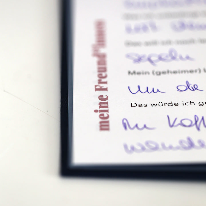 book of friendship zoomed picture of "meine freund*innen"